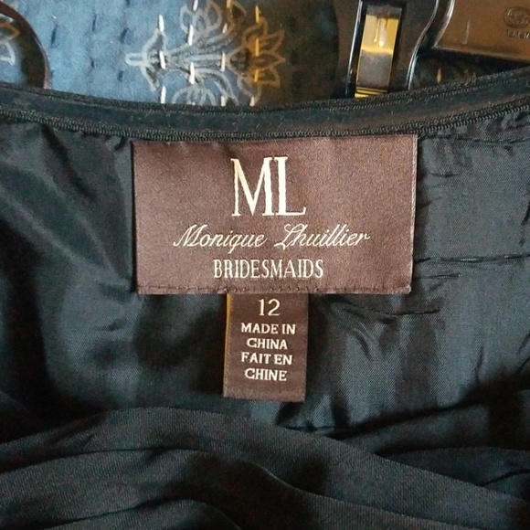 Black Monique Lhuillier bridesmaid dress - Picture 4 of 6